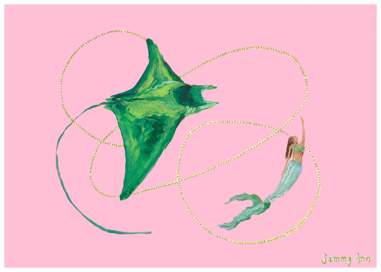 Sammy Ann Studio | Ocean Poster Print | Manta Magic