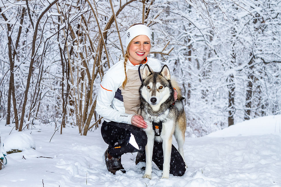 Laura and her dog Denali