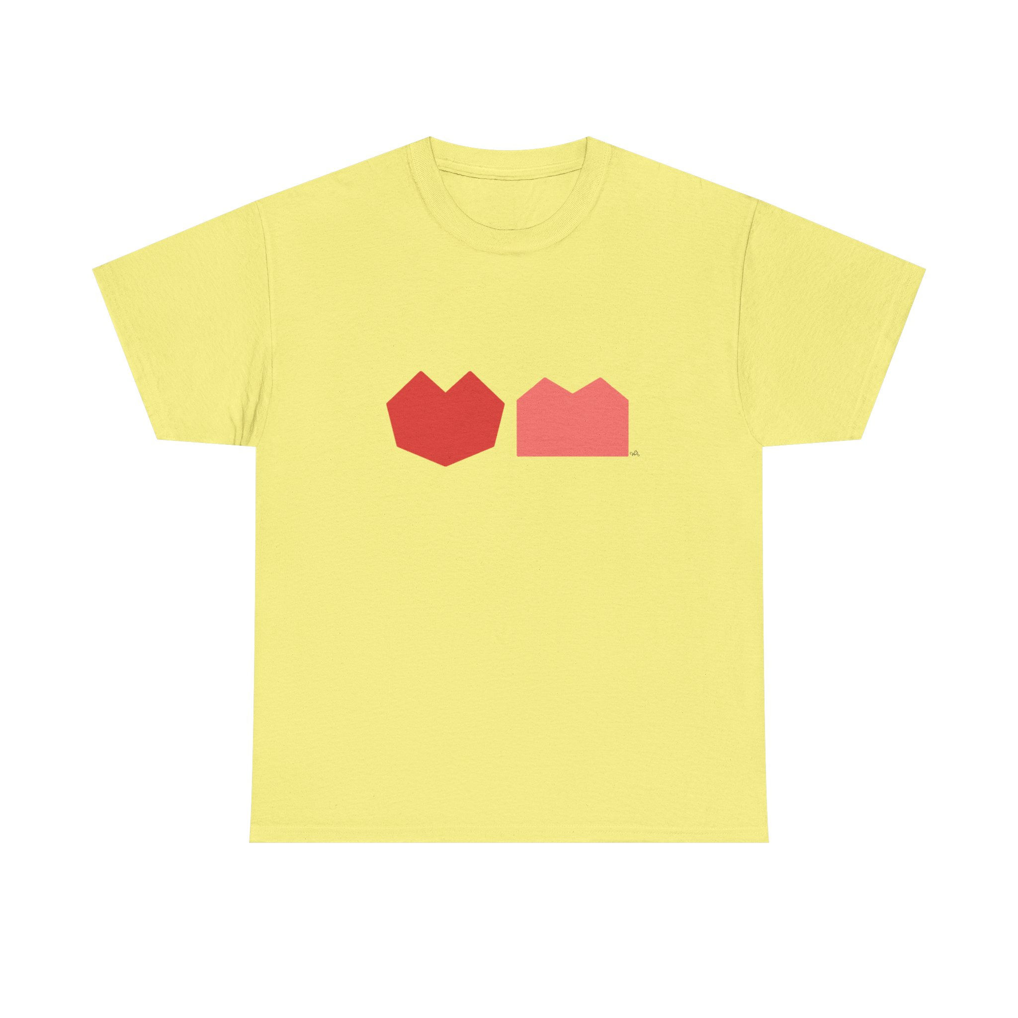 "Heart & Brain" Unisex Heavy Cotton Tee (Yellow)