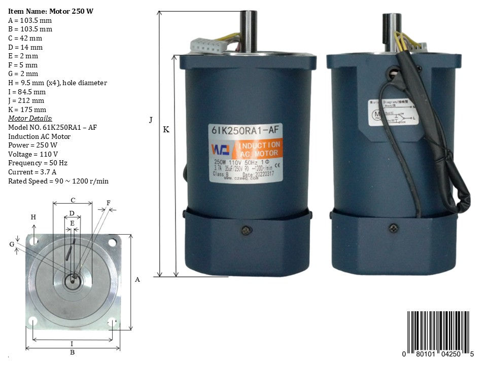 Miniatura: Motor 250W