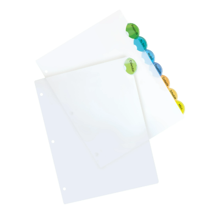 Miniatura: Avery Style Edge Insertable Plastic Dividers, Multicolor, 8 Dividers
