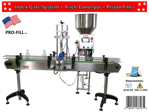 Index Gate System+Track Conveyor+Piston Filler A&E (Single & Double ...