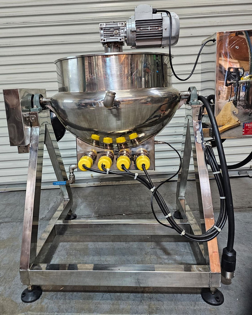 Thumbnail: Stainless Steel Cooking Jacket Kettle with Automated Scraper Mixer