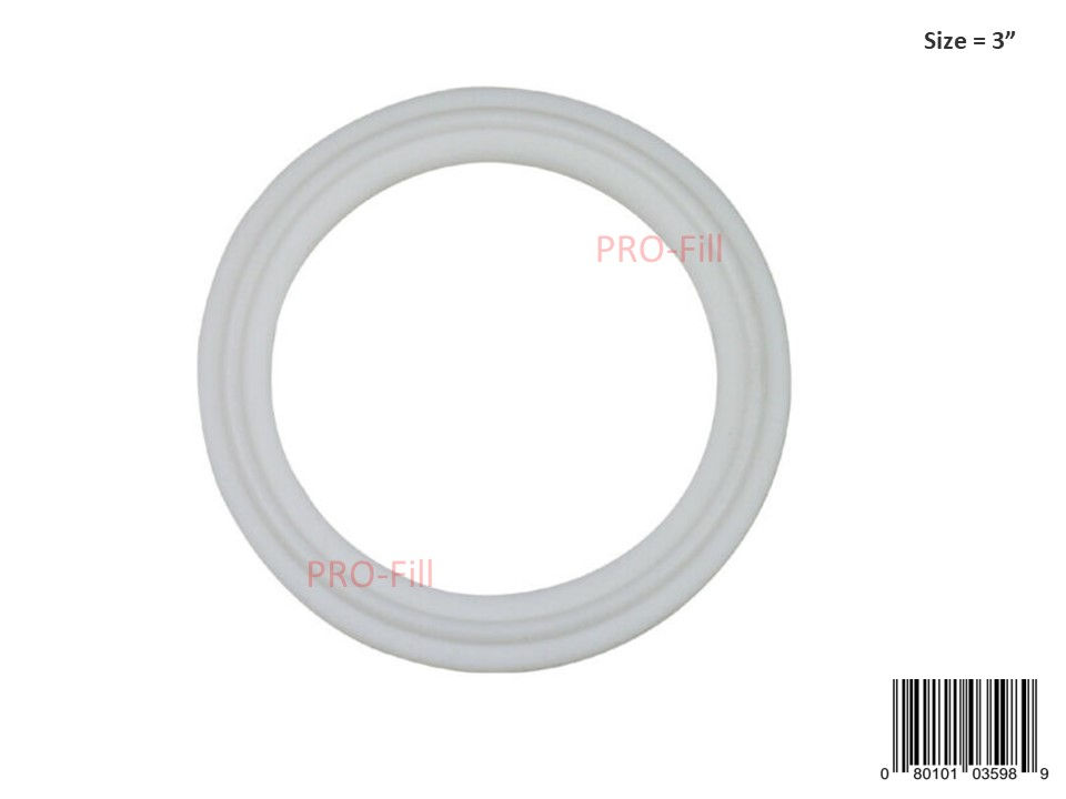 Miniatura: Junta de triple abrazadera (silicona)