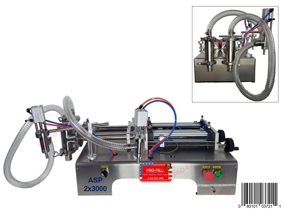 Miniatura: Máquinas de llenado de doble cabezal modelos ASP (solo aire y eléctrico y aire)