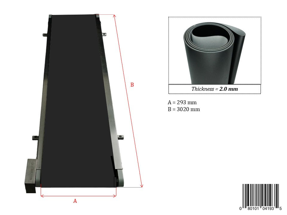 Miniatura: Flat Black Belt for Conveyor - Food Grade (Sizes 65mm to 293mm)
