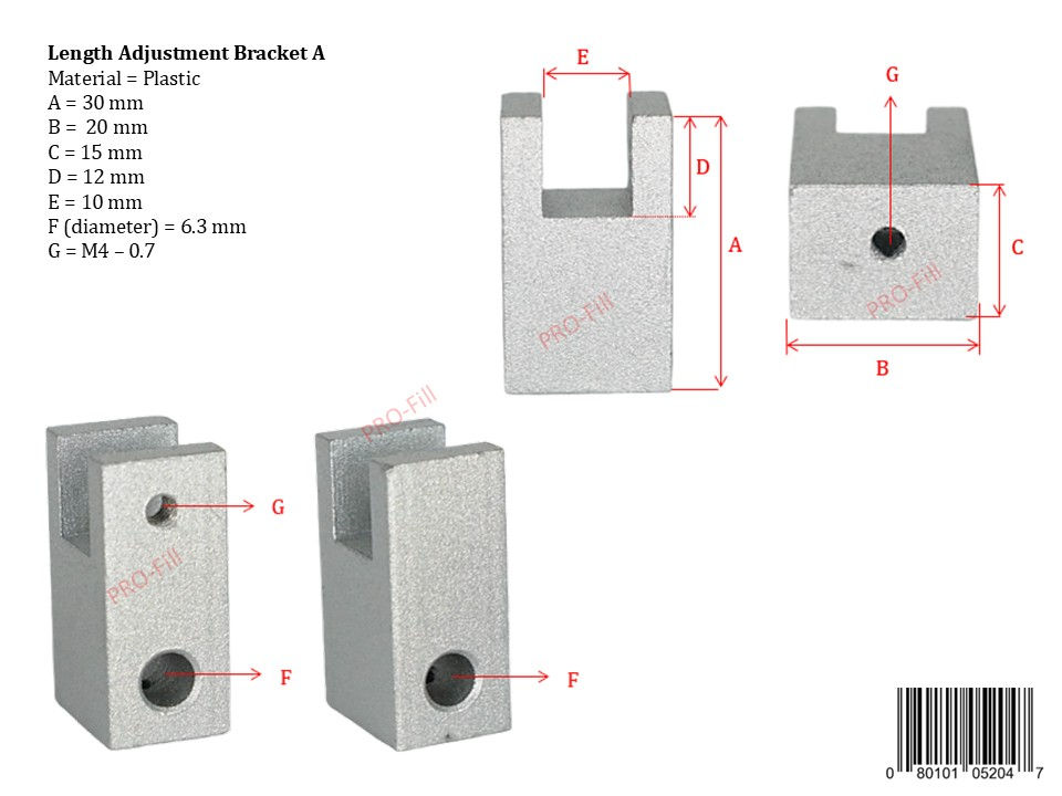 Thumbnail: Length Adjustment Bracket