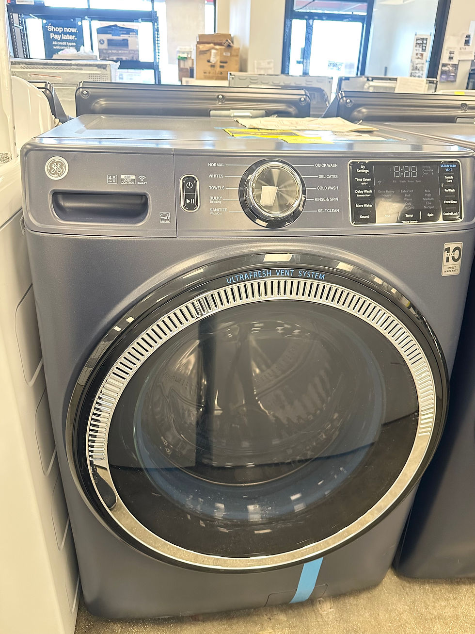 Thumbnail: GE® ENERGY STAR® 4.8 cu. ft. Capacity Smart Front Load Washer with UltraFresh Ve