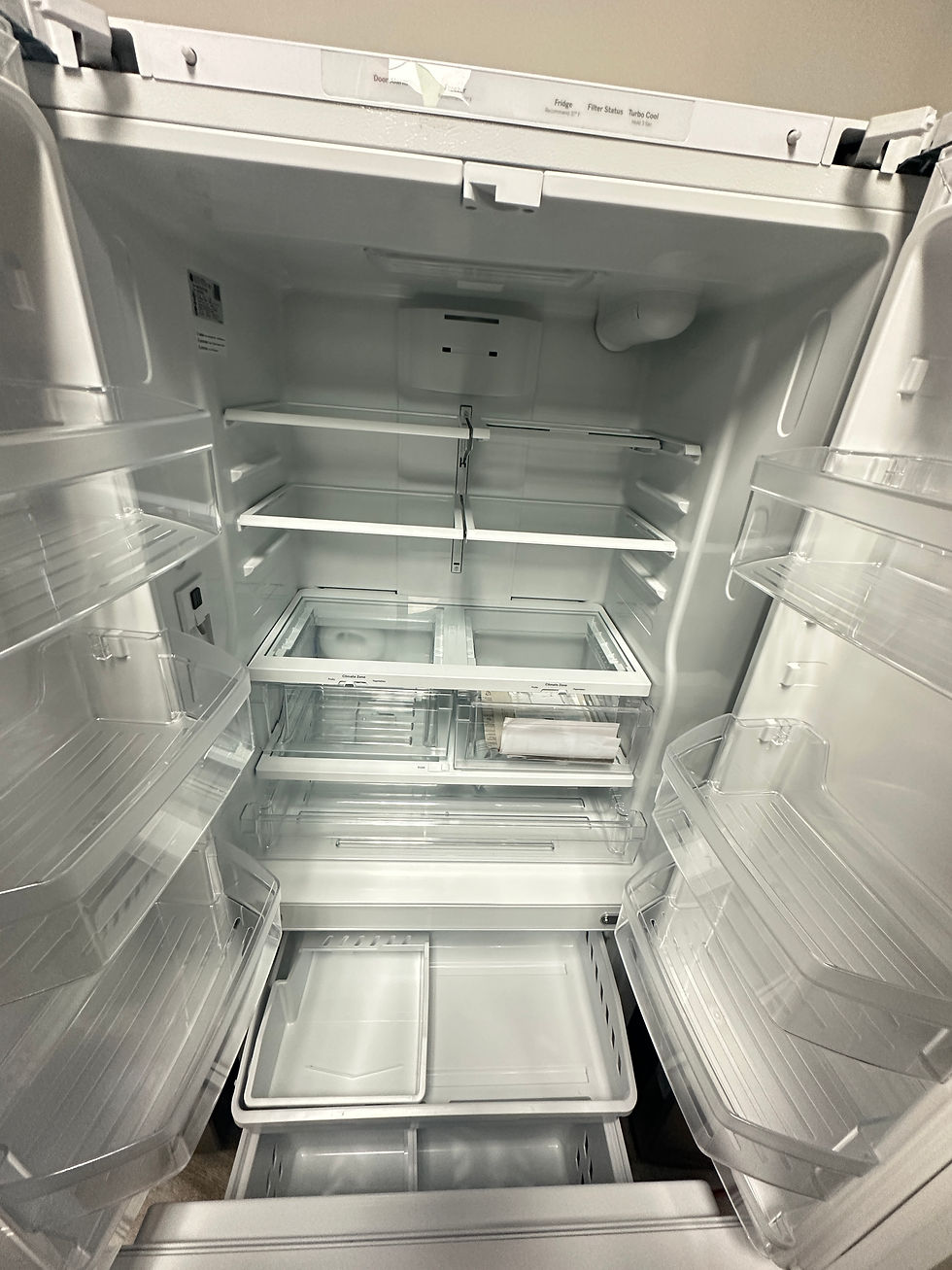 Thumbnail: GE 18.6 cu. ft. Counter-Depth French Door Refrigerator (GWE19JGLWW)