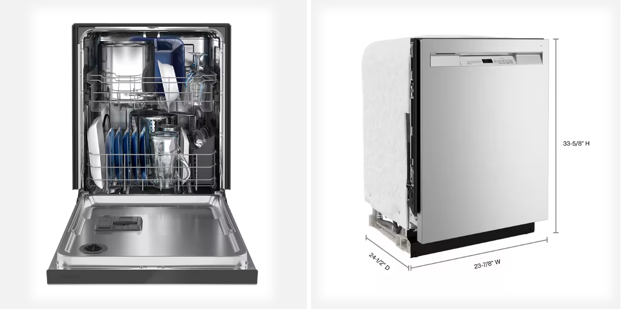 24” Front Control Dishwasher with Dual Power Filtration and PowerBlast® Cycle -