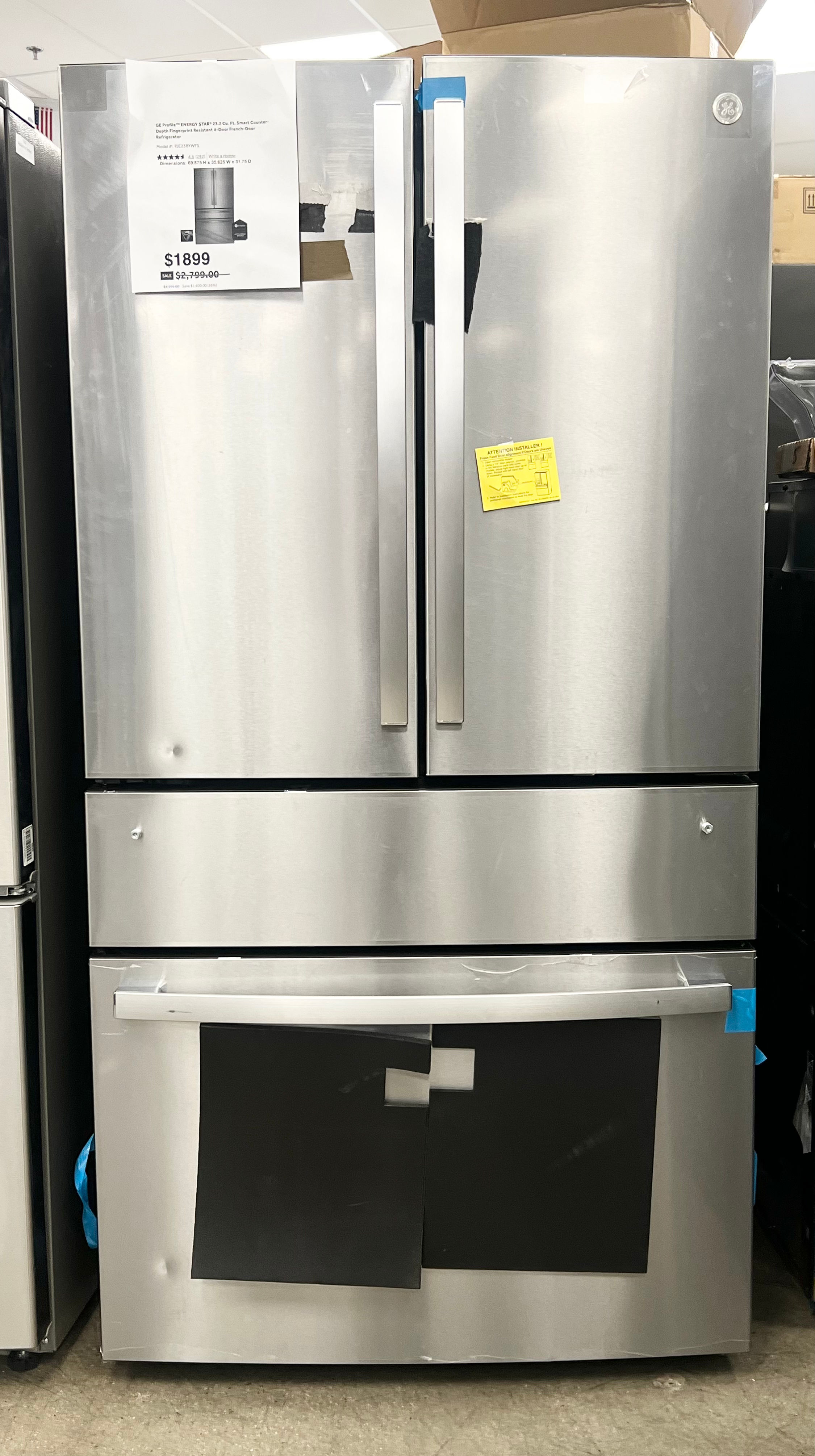 GE Profile 23.2 cu. ft. Counter-Depth 4-Door French-Door Fridge