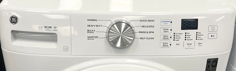 Thumbnail: GE 4.6 cu. ft. Smart Front Load Washer in White with UltraFresh Vent System and