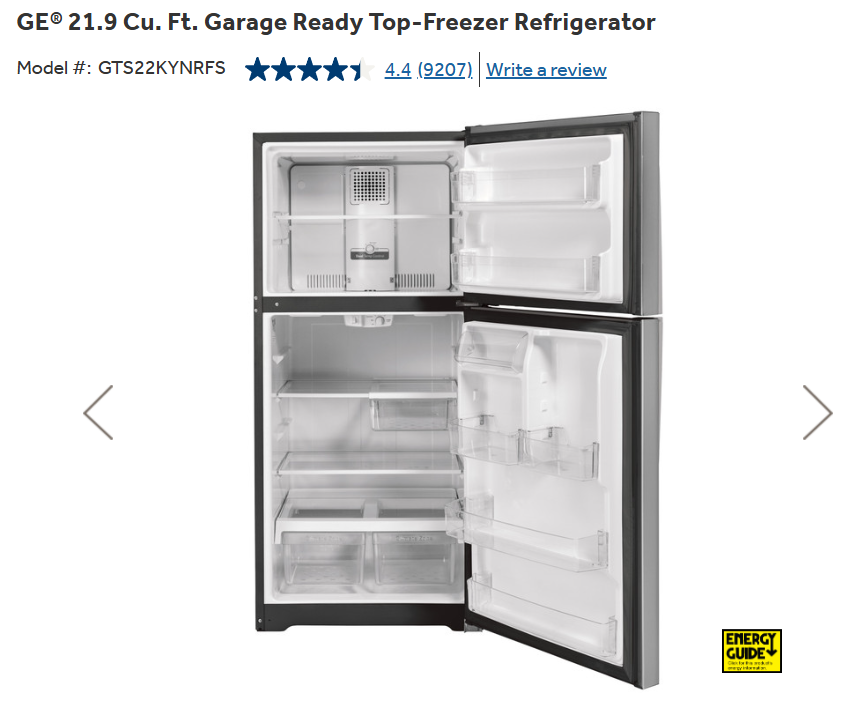 Thumbnail: GE 21.9 cu. ft. Top Freezer Refrigerator in Fingerprint Resistant Stainless Stee