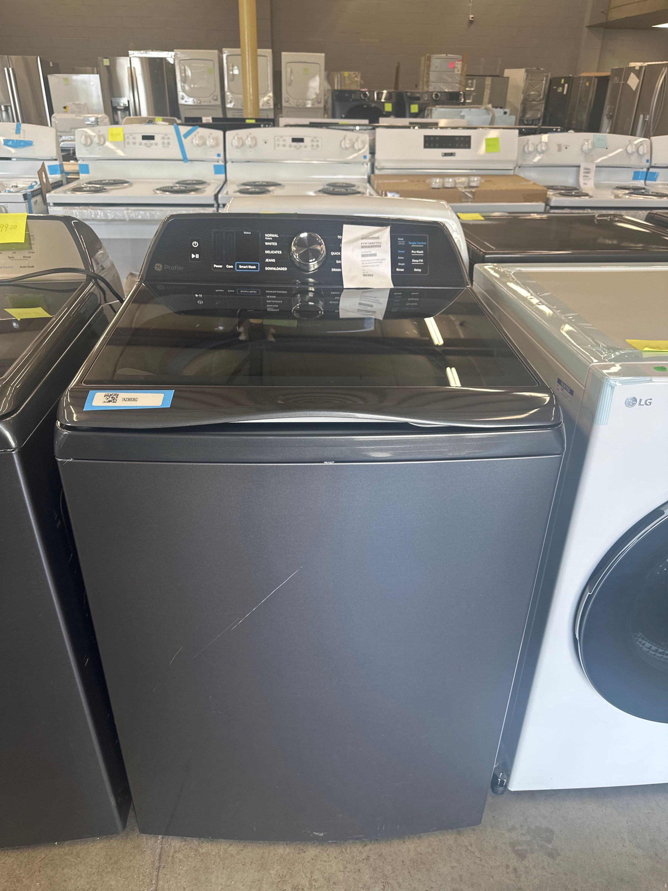 GE Profile 5.4 cu. ft. High-Efficiency Smart Top Load Washer in Diamond