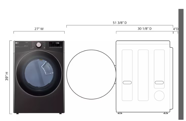 Thumbnail: 7.4 cu. ft. Ultra Large Capacity Smart Wi-Fi Enabled Front Load Electric Dryer w