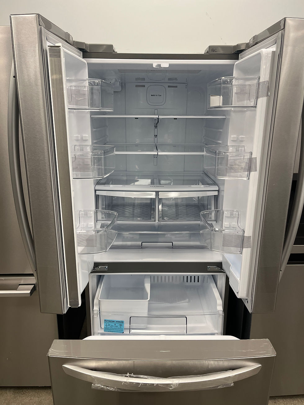 Thumbnail: LG 30 in. W 22 cu. ft. French Door Refrigerator with Water Dispenser in Stainles