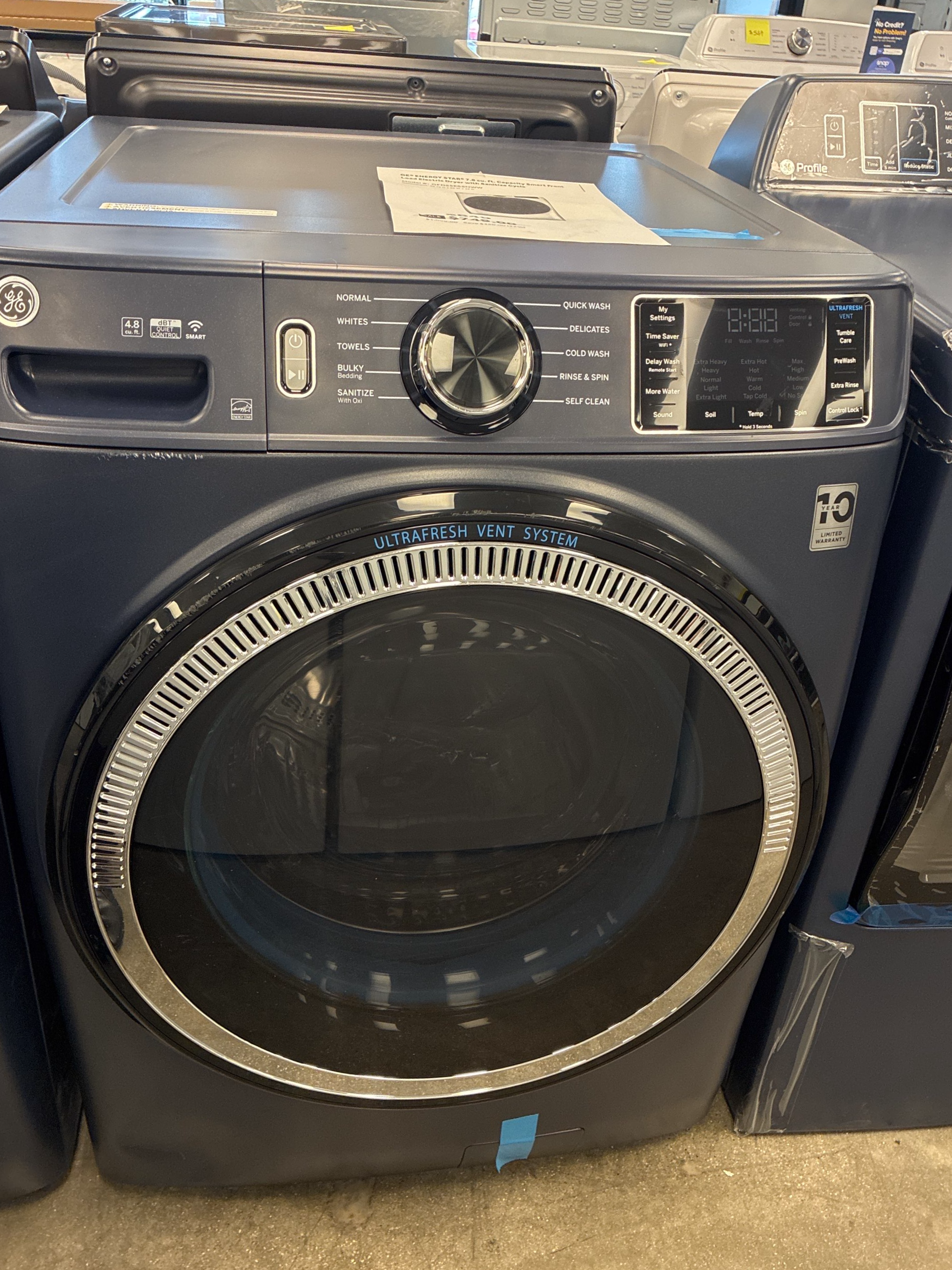 GE -Washer 4.8 cu ft 