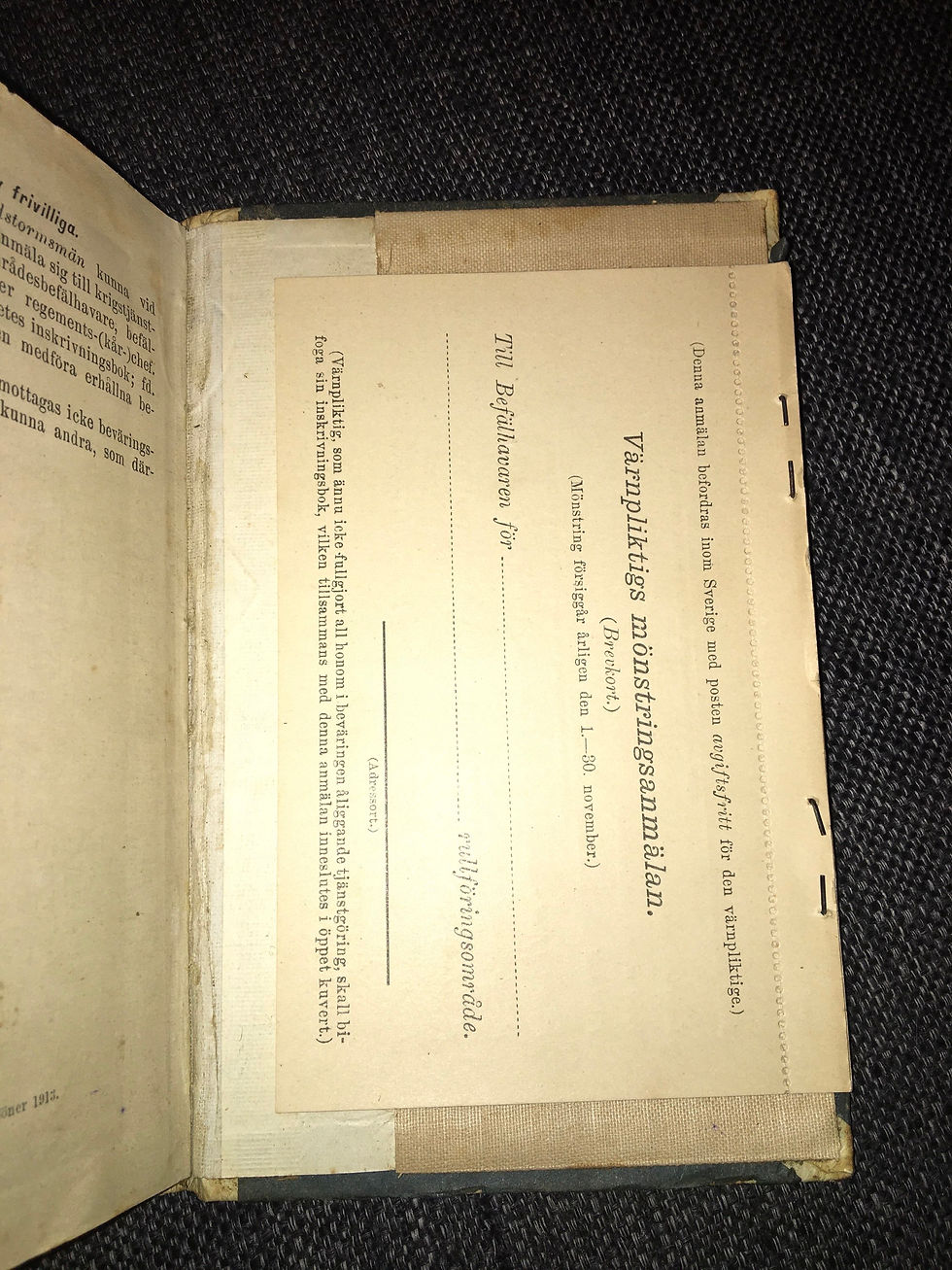 Miniatyrbild: Original inskrivningsbok 1912