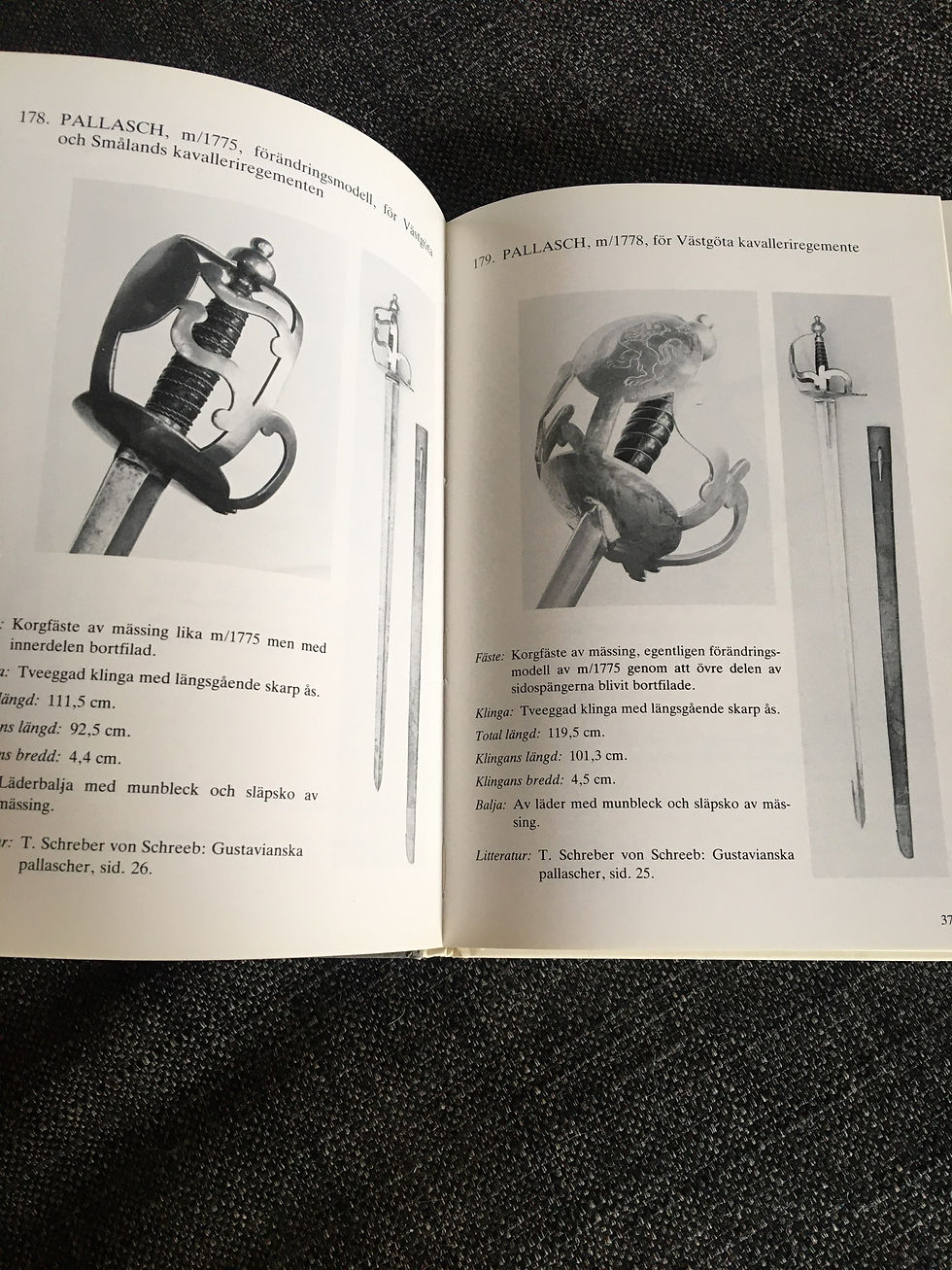 Miniatyrbild: O.P. Bergs bok Sv blankvapen del.2