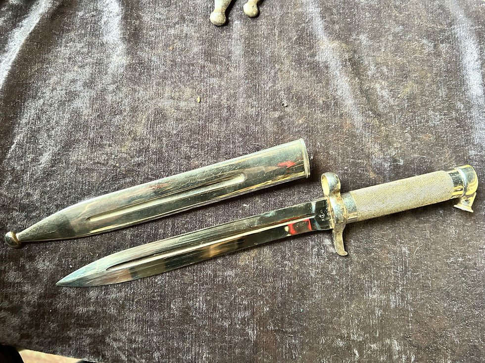 Thumbnail: Sv m/1896 Mauserbsjonett förnicklad plattknapp