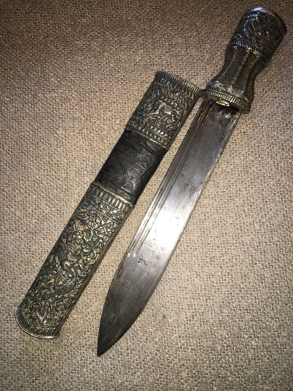 Thumbnail: Tibetansk/Nepal/Buthan kniv 18-1900tal