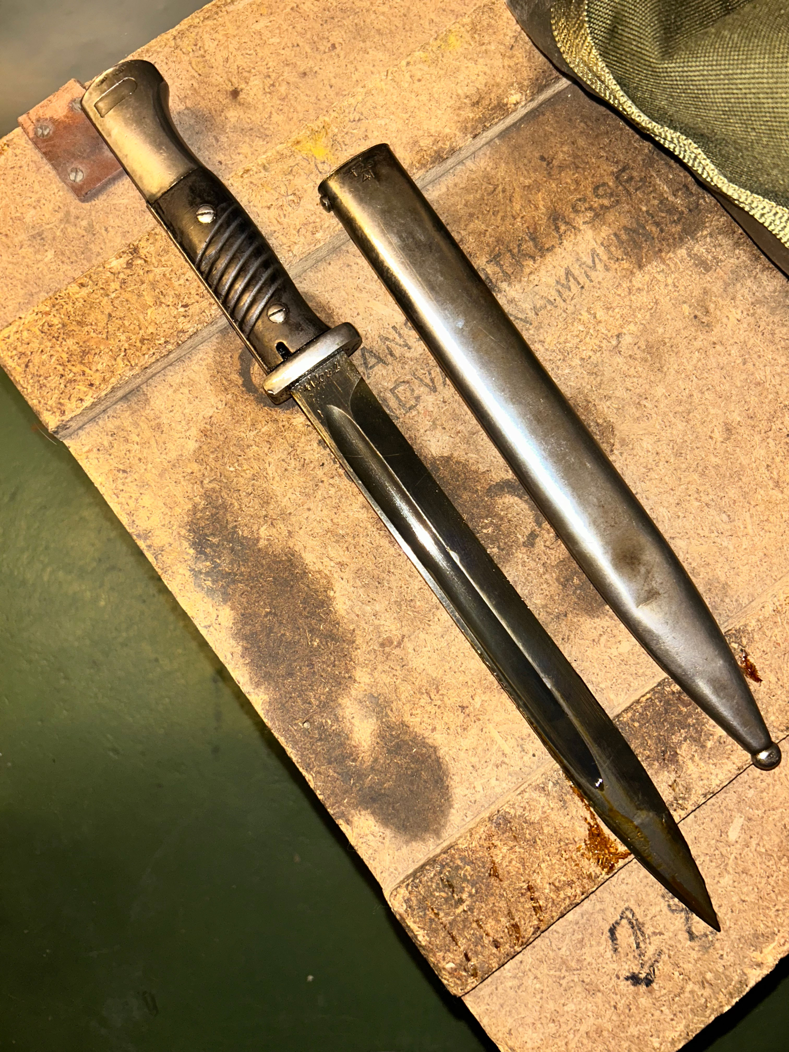 Tysk K-98 bajonett m/84-98 ej nummerlik