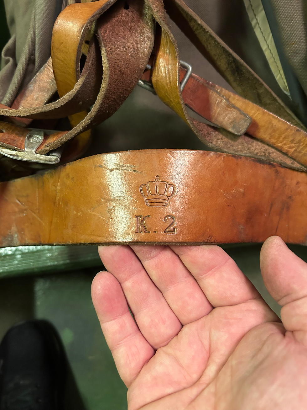 Thumbnail: Sv militär ryggsäck beredskapstid märkt K2