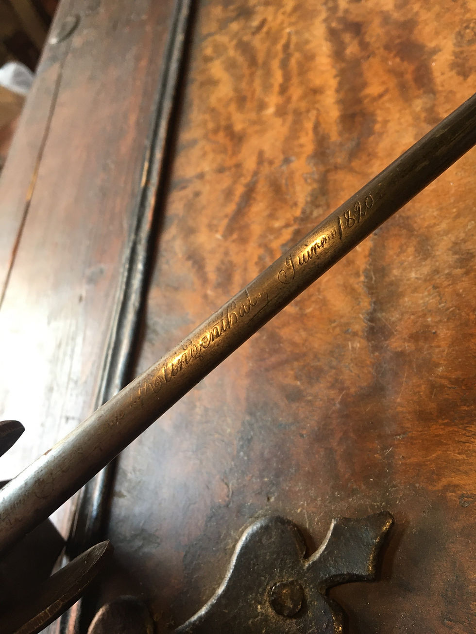 Thumbnail: Large cavalry saber dated 1820 possibly French