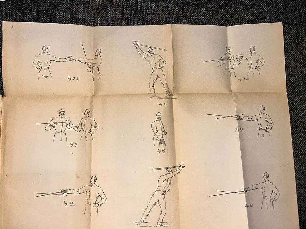 Thumbnail: Handbok för undervisning i sabelfäktning till fot 1868