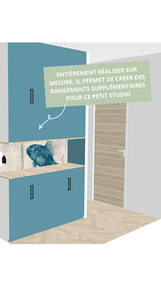 Explication sur 3D d'un meuble d'entrée sur mesure