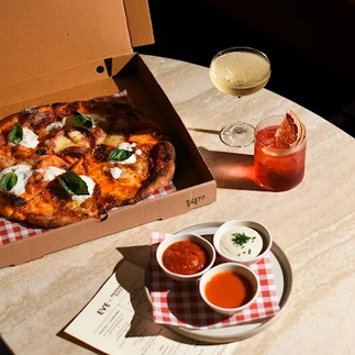 Food and drinks at Eve Café Kensington in London, a calm café suited for working through meals