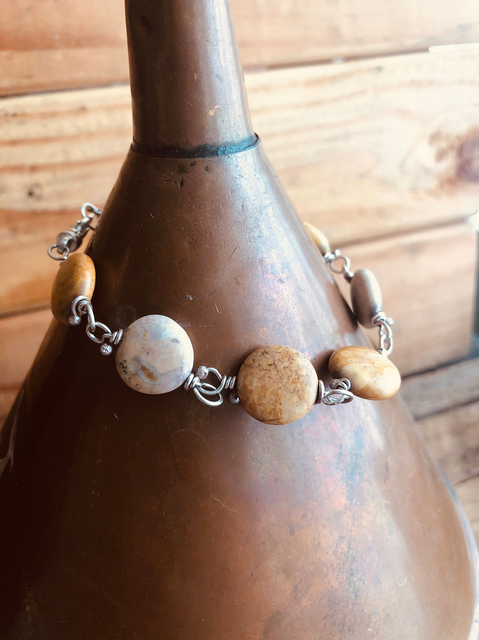 Jasper and Sterling Bracelet