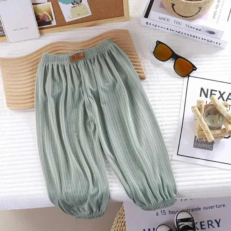 Thumbnail: Kids Pleated Ribbed Trousers