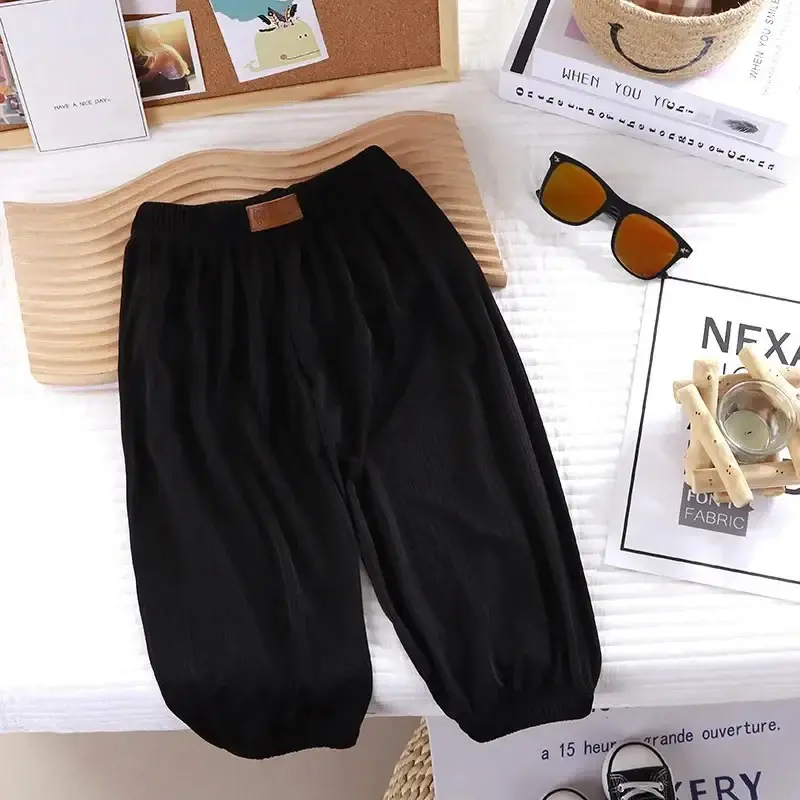 Thumbnail: Kids Pleated Ribbed Trousers