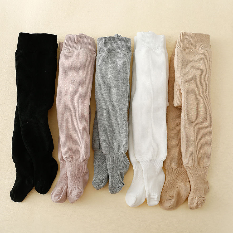 Thumbnail: Baby Fleece-Lined Ribbed Tights