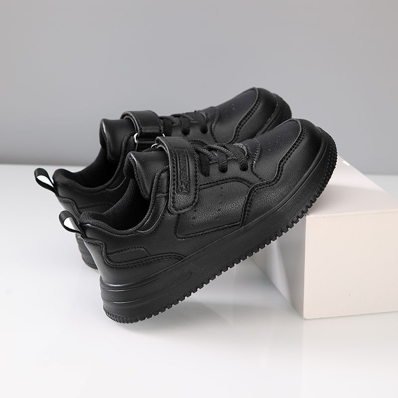 Thumbnail: Apex Black School Trainers