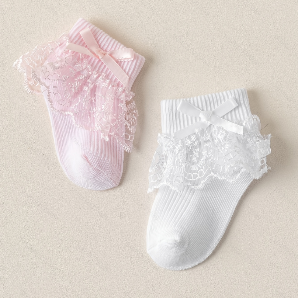 Thumbnail: Lace Ruffle Ankle Socks