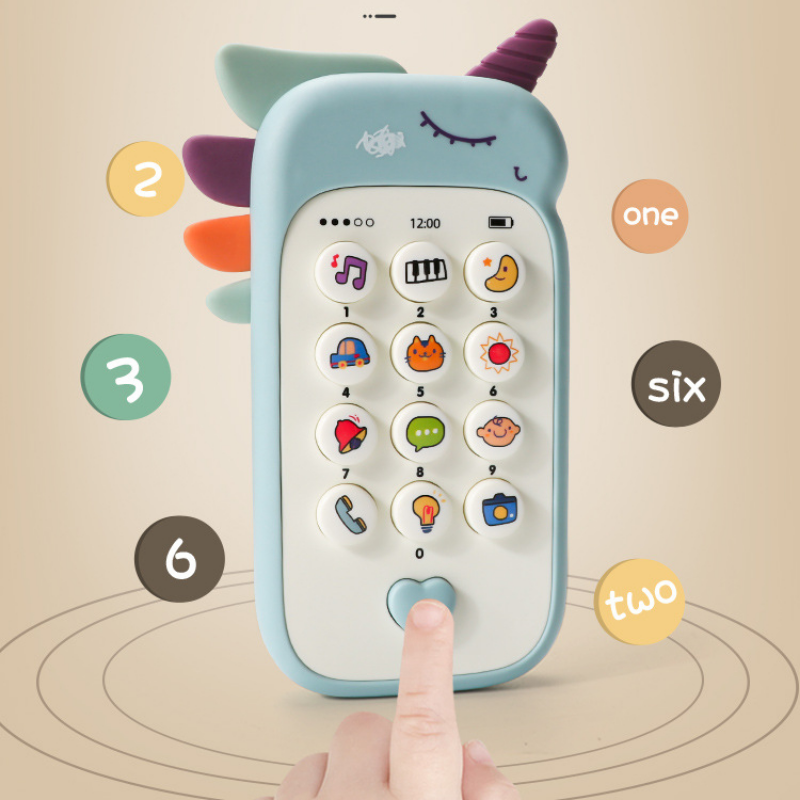 Thumbnail: Baby Phone Toy Music Sound Telephone Sleeping Toys With Teether Simulation Phone