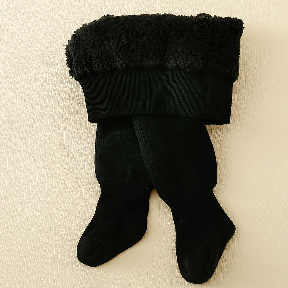 Thumbnail: Baby Fleece-Lined Ribbed Tights