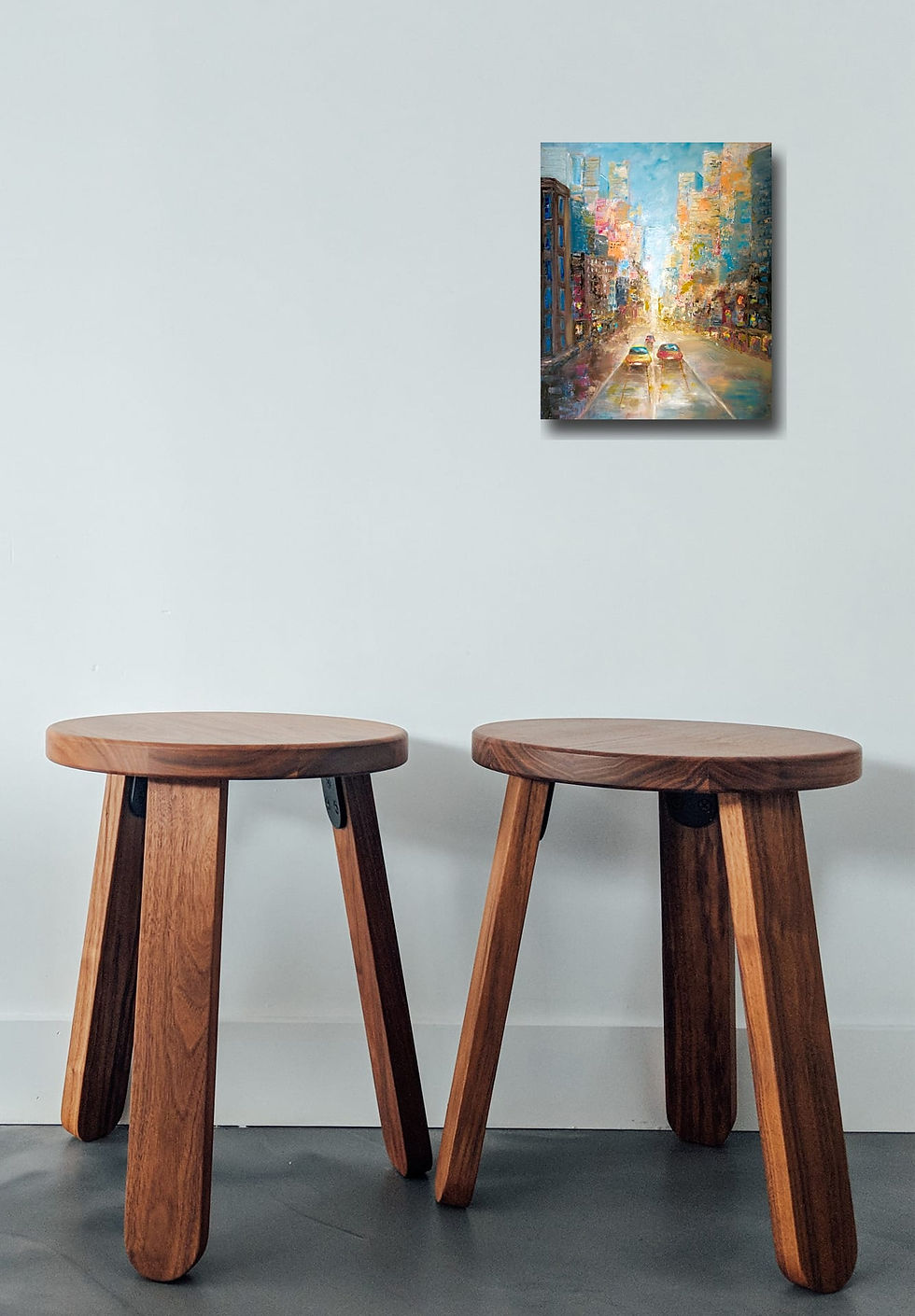 Thumbnail: Lights wall art print | City crowd canvas picture