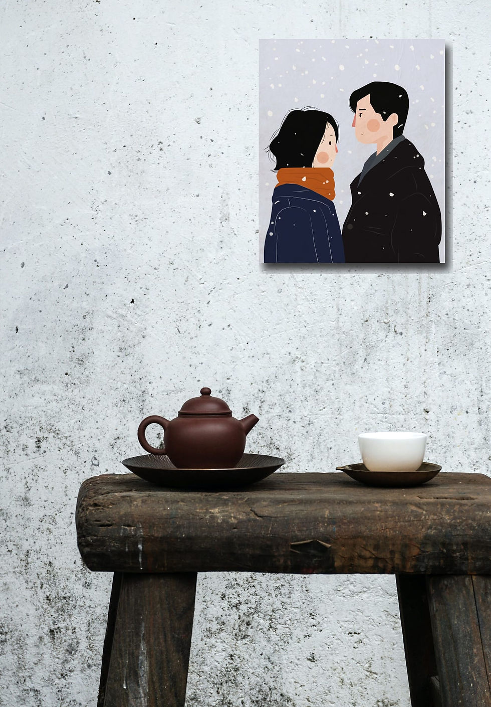Thumbnail: love wall art print | couple canvas picture