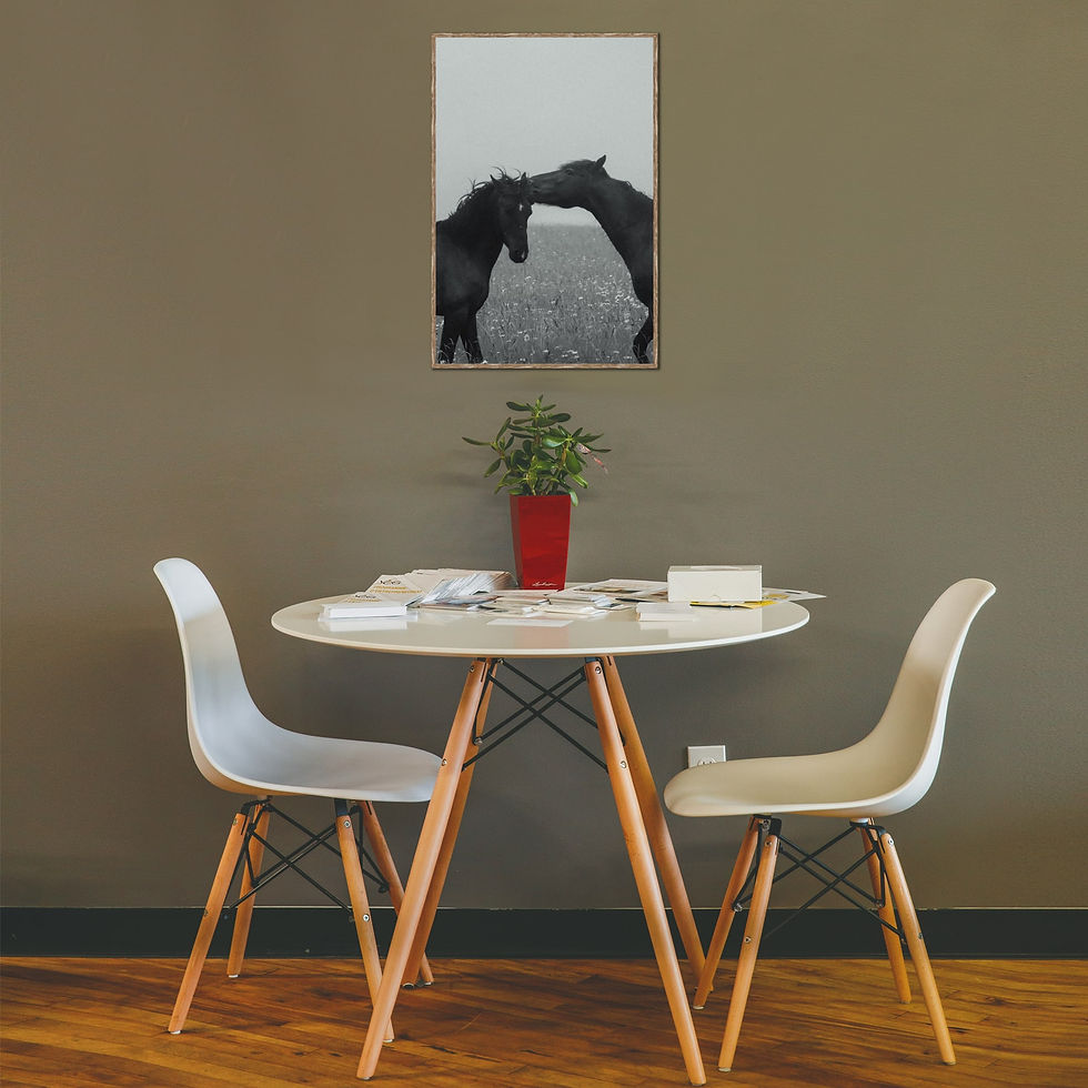 Thumbnail: lovers wall art print | horses canvas picture