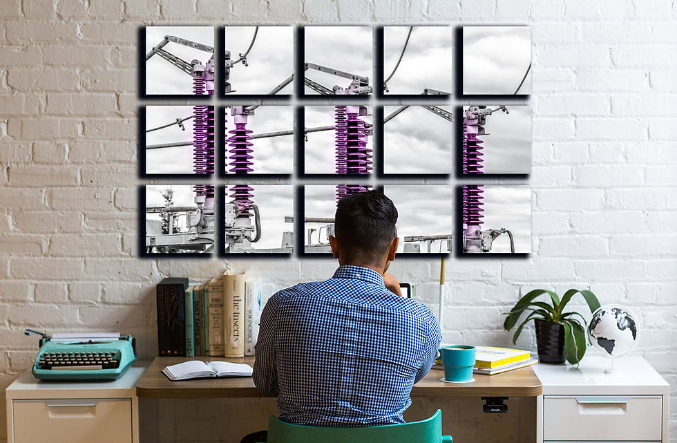 Thumbnail: electricity-1 wall art print | spool canvas picture