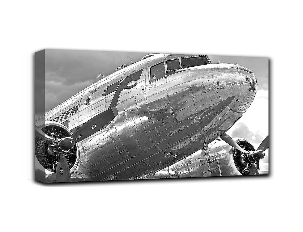 Thumbnail: DC-3 Airplane Aircraft wall art print | Vintage Plane canvas picture