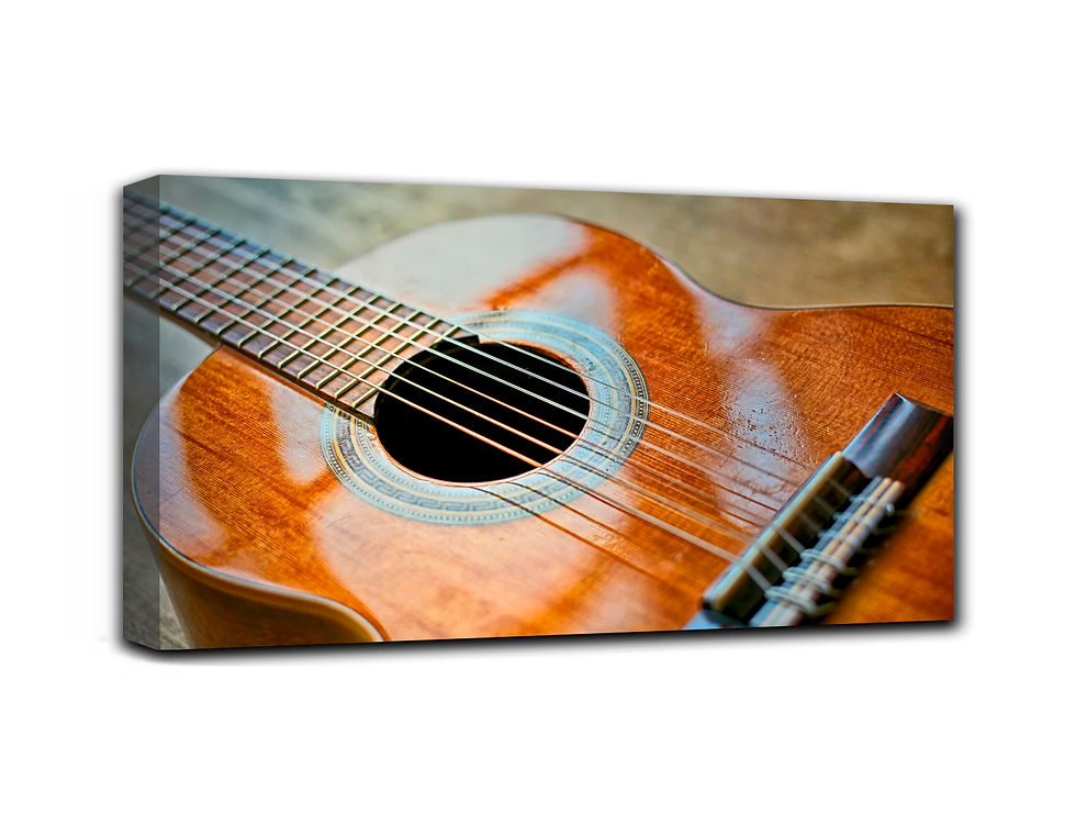 Thumbnail: Play my guitar wall art print | Romantic music canvas picture