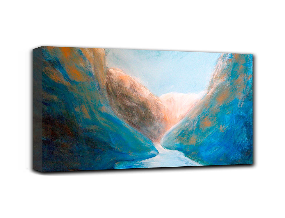 Thumbnail: Blue Rapsody wall art print | Perucac Canyon canvas picture