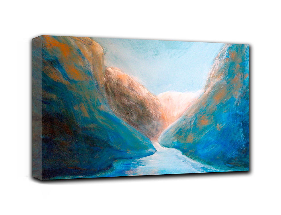 Thumbnail: Blue Rapsody wall art print | Perucac Canyon canvas picture