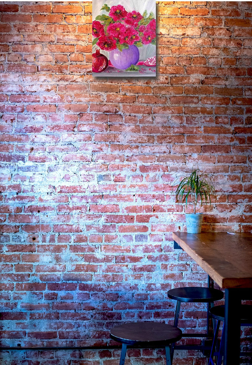 Thumbnail: Colourful Poppies wall art print | Flowers in the vase canvas picture
