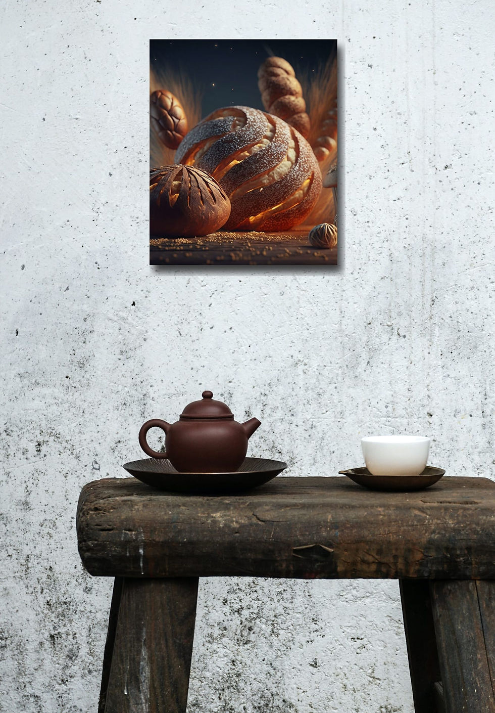 Thumbnail: Bread and bakery wall art print | Rustic style picture