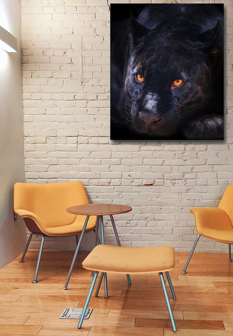 Thumbnail: Black Panther wall art print | panther at night canvas picture